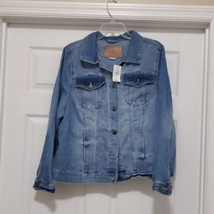 One 5 one Ashley Stewart blue jeans jacket 2X